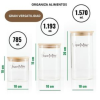 Pack 3 Vorratsgläser (Glas und Bambus) — imagen 4