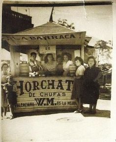 Tigernuts milk or "horchata" shop in Madrid (Spain).