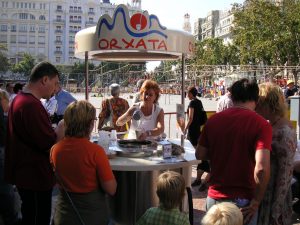 Traditional horchata trolley in the streets of Valencia (21st century)