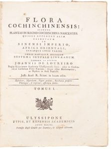 "Flora Cochinchinensis", Juan de Nafarrate.