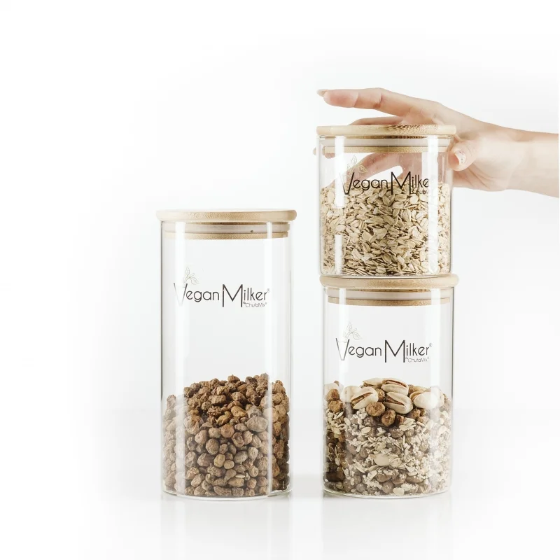 Pack 3 Mason Jars (glass & bamboo) - Image 3