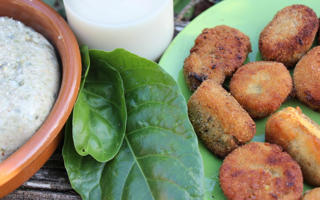 Croquetas veganas con leche de avena