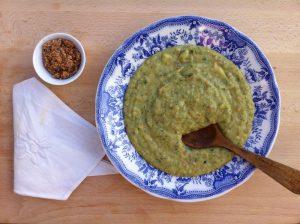 pure de verduras con pulpa de espelta