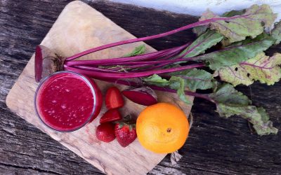 Beetroot orange strawberry juice