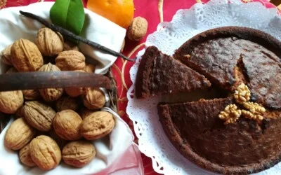 Gâteau végétalien à la pulpe de noix et de cacao