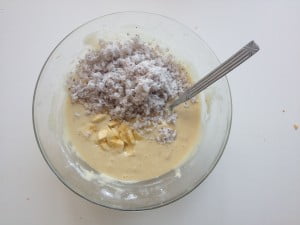 Yogurt cake with coconut milk pulp