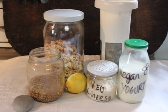 Joghurt und Käse aus Cashewkernen mit enzymatischem Wasser