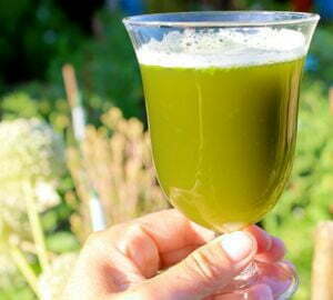 green juice glass