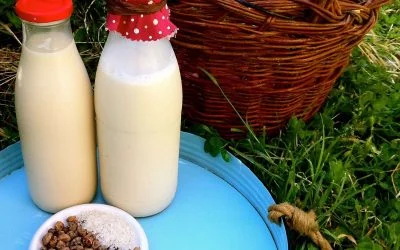 Lait de souchet avec lait de riz, sans sucre