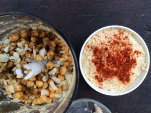receta vegana de humus con pulpa de leche de avena