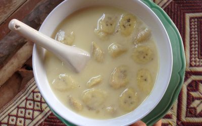 Latte di cocco con banana – Vegan Thai dessert