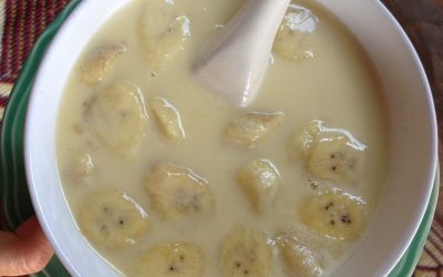 Leche de coco con banana – Postre tailandés