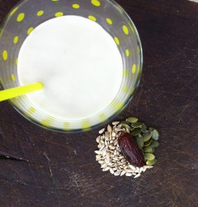vegan recipe of pumpkin seeds milk