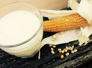 vegan recipe of corn milk