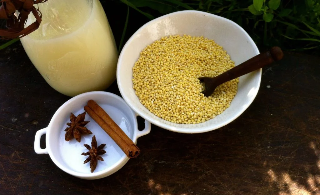 Millet milk with aniseed and cinnamon