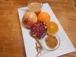 Orange and pomegranate juice