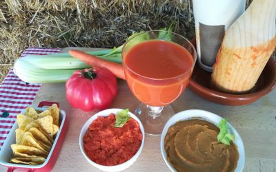 Natural tomato carrot juice
