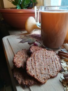 vegan recipe of making cookies with oats and coconut milk 