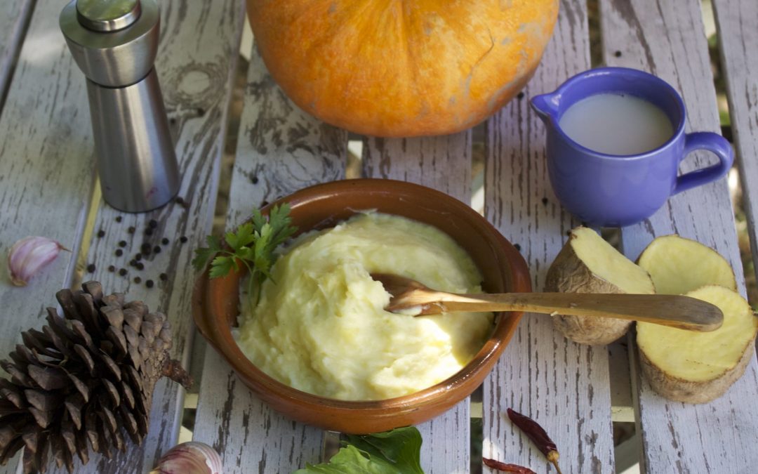 Purè di patate con latte di mandorla