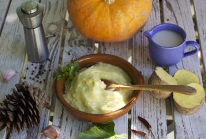 pure de patata con leche de almendras