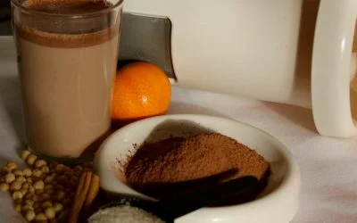 Latte di soia con cacao e arancio