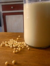 Receta casera de la leche de soja