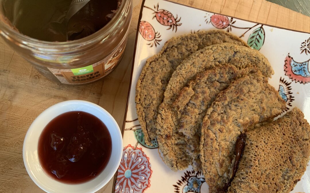 Vegane Pfannkuchen mit Chai-Latte-Trester