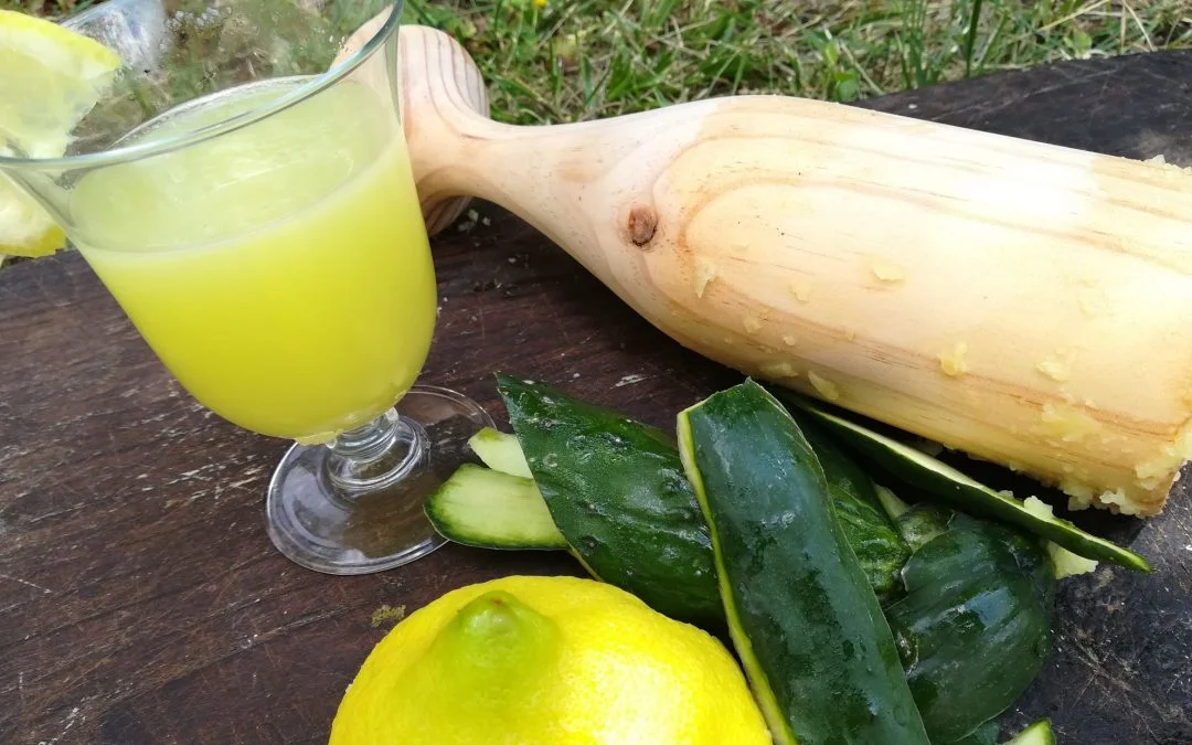 Refreshing cucumber lemon juice