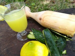 vegan recipe of cucumber limon juice
